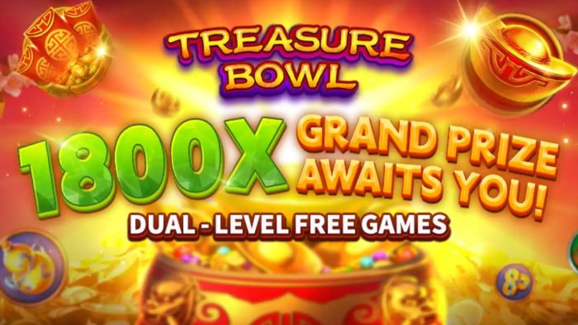 Multiplicadores Treasure Bowl iiikf - 7777x Máximo com Tigela Dourada
